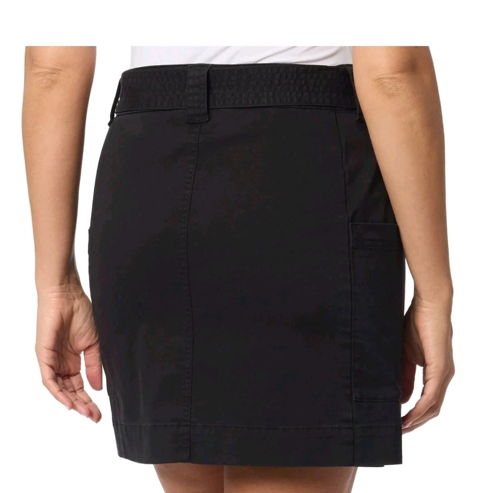 NWT Briggs Womens Belted Twill Skort Black S - Picture 3 of 5